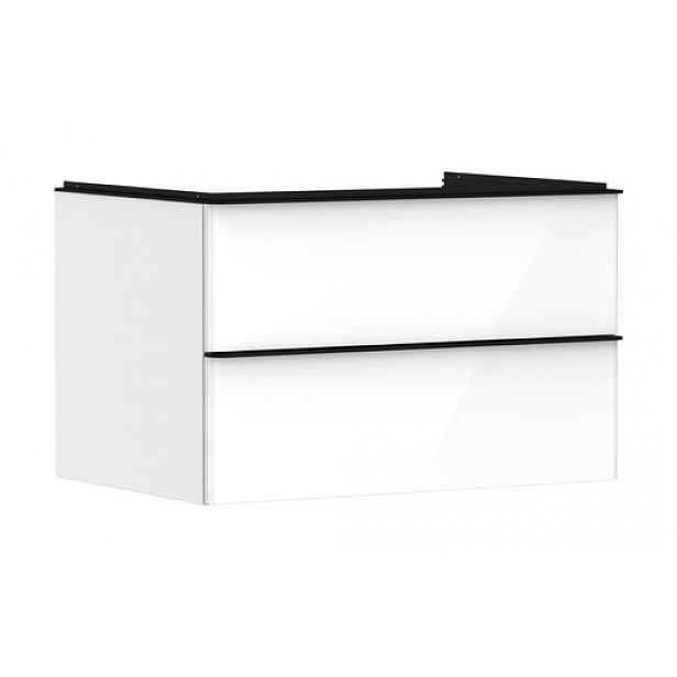 Skříňka pod umyvadlo pod desku Hansgrohe Xelu Q 78x49,5x55 cm bílá lesklá 54074670