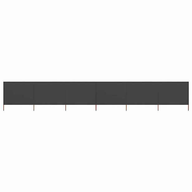 vidaXL 6dílná zástěna proti větru látková 800 x 120 cm antracitová