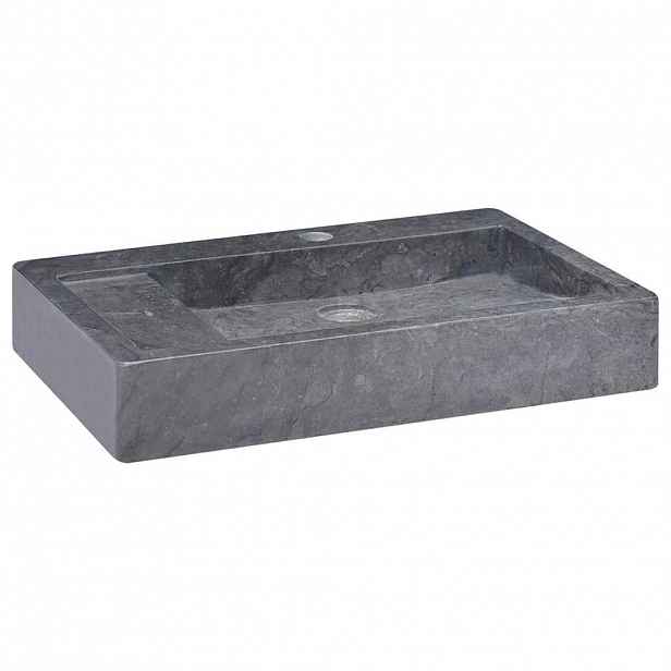 vidaXL Umyvadlo černé 58 x 39 x 10 mramor