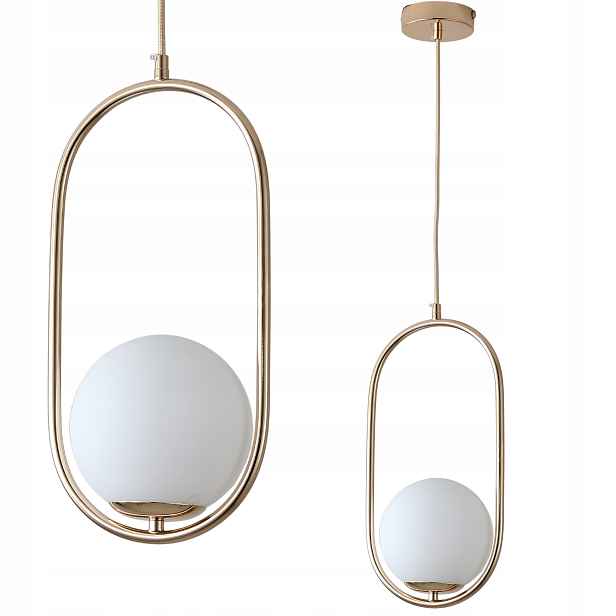 Závěsná Stropní Lampa Lustr Koule zlatá Moderní Led E27