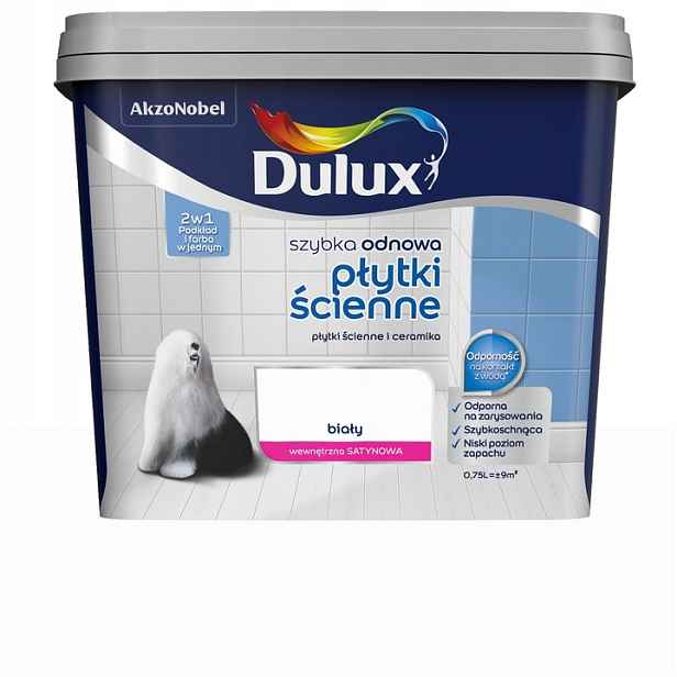 Dulux Barva Rychlá Obnova Stěnových Dlaždic 0,75L Bílá
