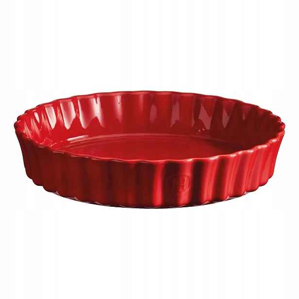 Emile Henry Burgundy Koláčová forma hluboká, 24 cm, červená