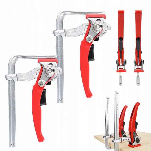 Pákový svěrák 205 x 110 mm 2 kusy Truhlářský Silný Držák Svorka 220 kg
