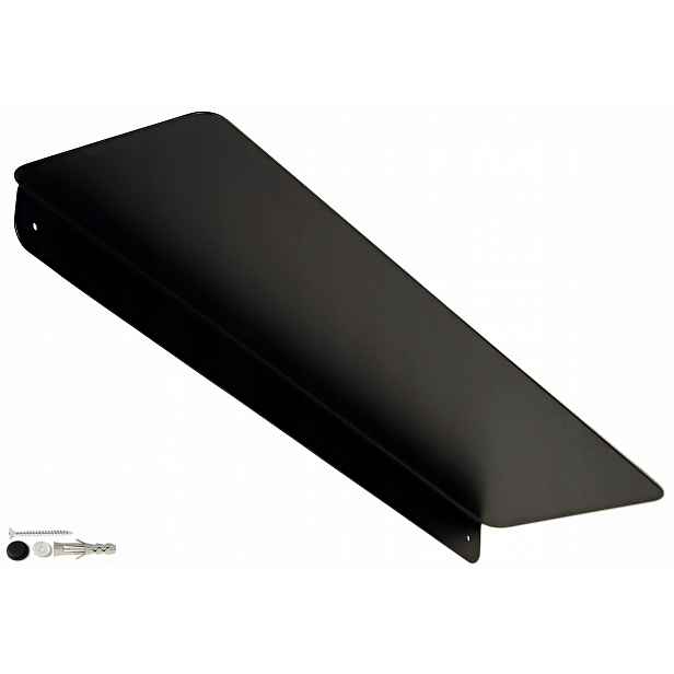 Police 80x20x5cm závěsná v moderním Loftovém stylu kovová černá