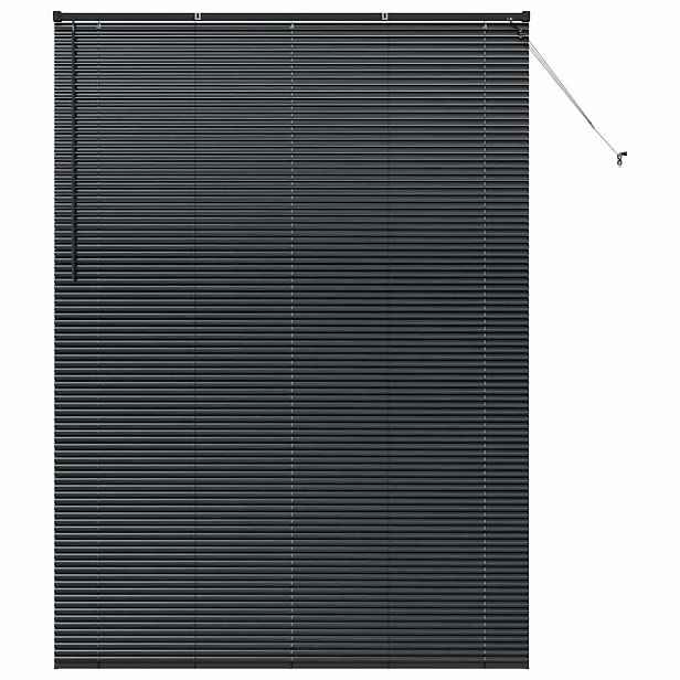 vidaXL Venet školní žaluzie Černá 220 x 155 cm 25 mm Hliník