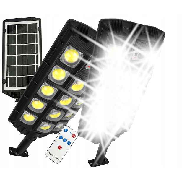 Výkonná Solární Lampa Pouliční Lampa Senzor Pohybu Soumraku Ovladač 1500 W