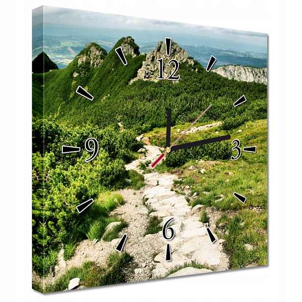 Nástěnné hodiny 30x30 Hory Tatry