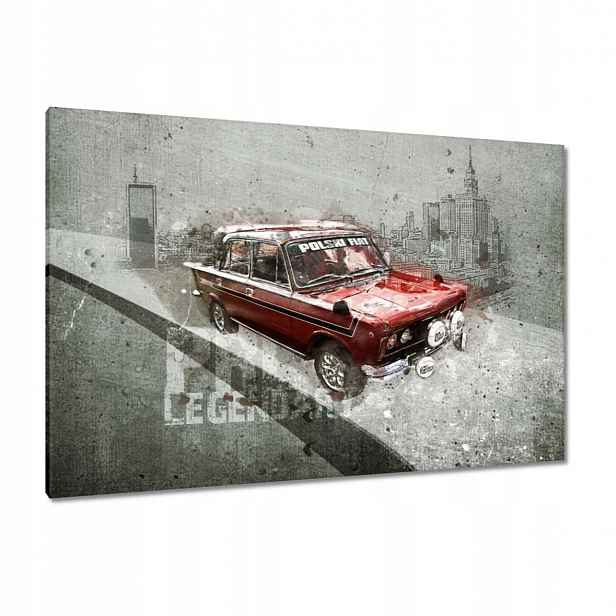 Obrazy 120x80 Červený Velký Fiat 125p