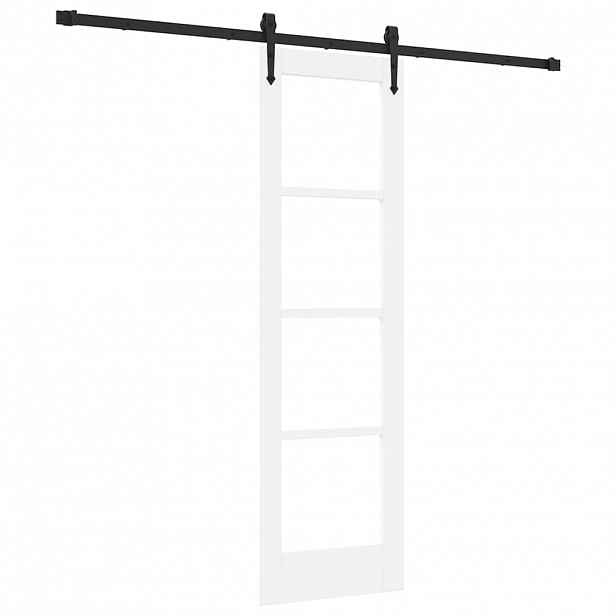 vidaXL Posuvné dveře ORKDAL 61 x 198,5 cm Masivní borové dřevo a sklo