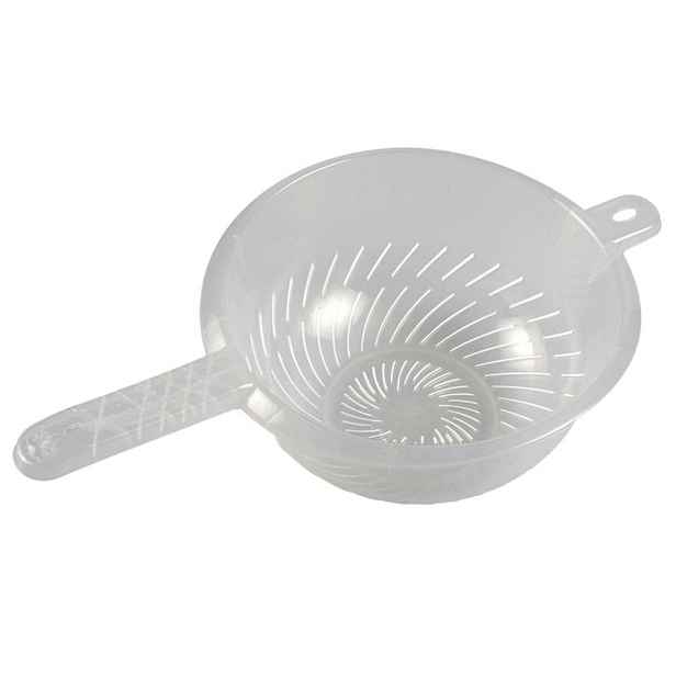cedník d24x11cm s rukoj., transparent, plast