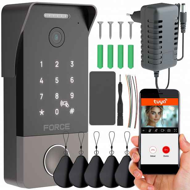 Force Db-ahd-t-rk Videotelefon Interkom Videozvonek 2MP Ahd Rfid Tuya WiFi