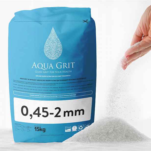 Sklo pro filtraci vody 0,45-2 mm 15 kg