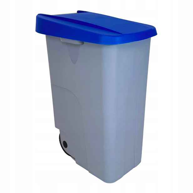 Denox odpadkový koš Reciclo na tříděný odpad 85 L, modré víko, plastový s k