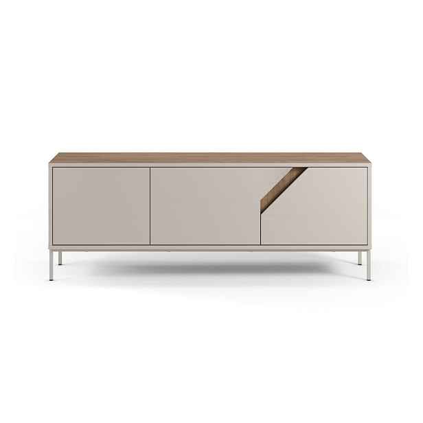 Komoda v dekoru dubu v krémovo-přírodní barvě 150x55x35 cm Lilou – Marckeric