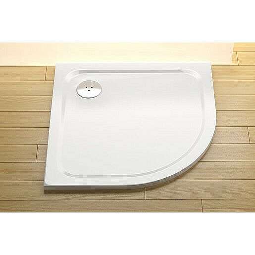 Sprchová vanička čtvrtkruhová Ravak Chrome 80x80 cm litý mramor XA244401010