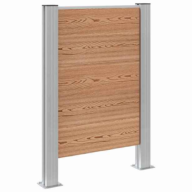 vidaXL Plot pro popelnice Hnědá 85 x 12 x 115 cm Hliník a WPC
