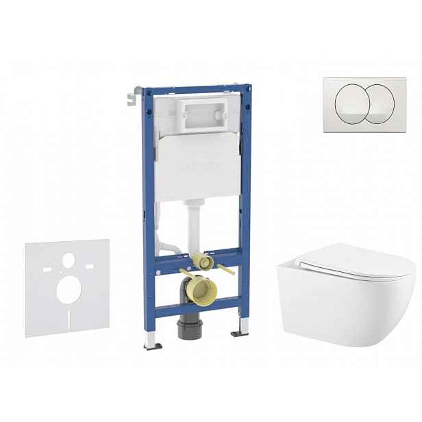 Geberit Duofix - Set předstěnové instalace, klozetu Gaia a sedátka softclose, tlačítko Delta, bílá SANI11CA3143B