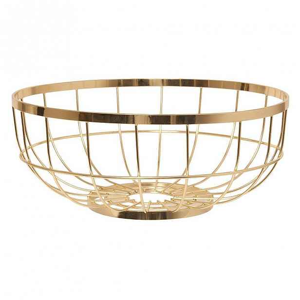 Mísa na ovoce Present Time Open Grid Gold