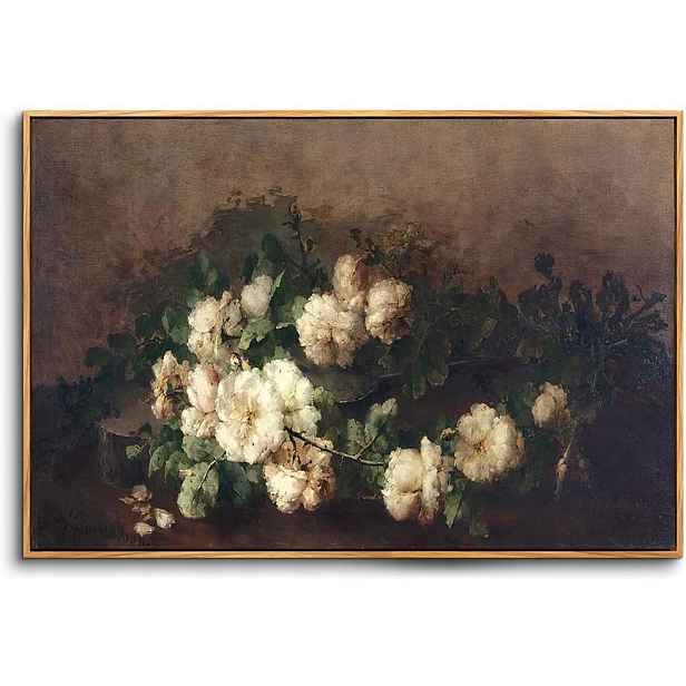 Obraz Květ Bílý Vintage 60x90 cm do obývacího pokoje Ložnice Kancelář