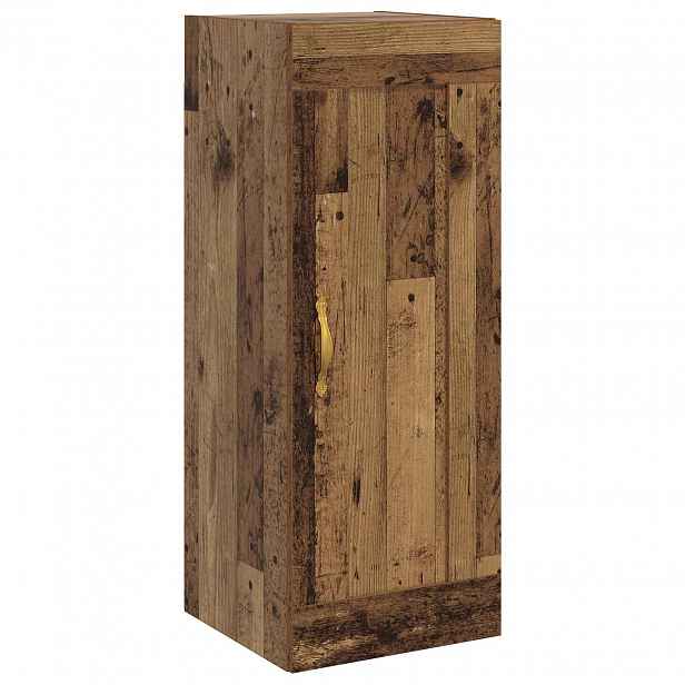 vidaXL Nástěnná skříňka Staré dřevo 34,5 x 34 x 90 cm Kompozitní dřevo