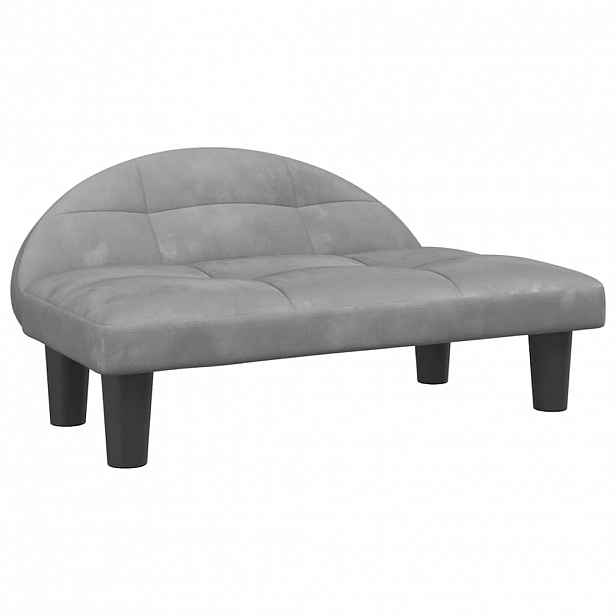 vidaXL Pelíšek pro psy světle šedý 70 x 52 x 30 cm samet