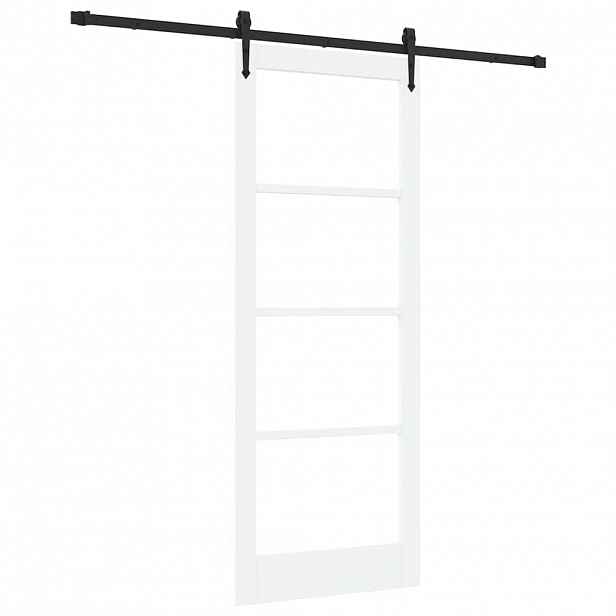 vidaXL Posuvné dveře ORKDAL 83 x 211 cm Masivní borové dřevo a sklo
