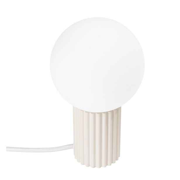 Krémová stolní lampa se skleněným stínidlem (výška 19 cm) Orbital – Sollux