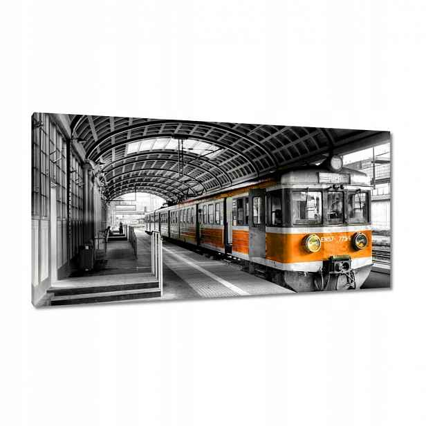 Obrazy 115x55 Oranžový vlak