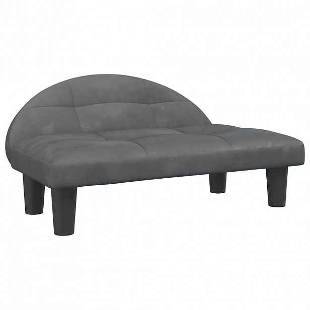 vidaXL Pelíšek pro psy tmavě šedý 70 x 52 x 30 cm samet