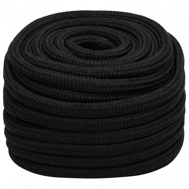 vidaXL Víceúčelové užitkové lano 20 mm 25 m Černá Polyester
