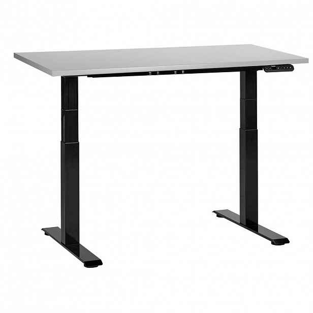 Beliani PSACÍ STŮL šedočerný 120/72 cm elektrický výškově nastavitelný Destin III