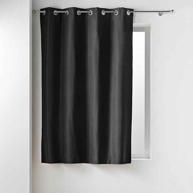Černý termo/dimout závěs z mikrovlákna 135x180 cm Micropolar – douceur d'intérieur
