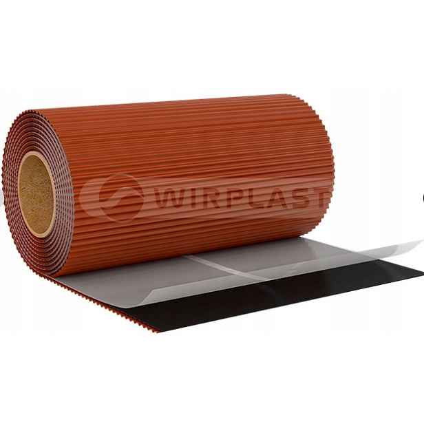 Komínová páska rýhovaná hliníková 300 mm červená 5 m A2604
