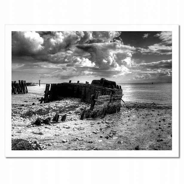 Plakáty v rámu 40x30 Černobílá fotografie lodí