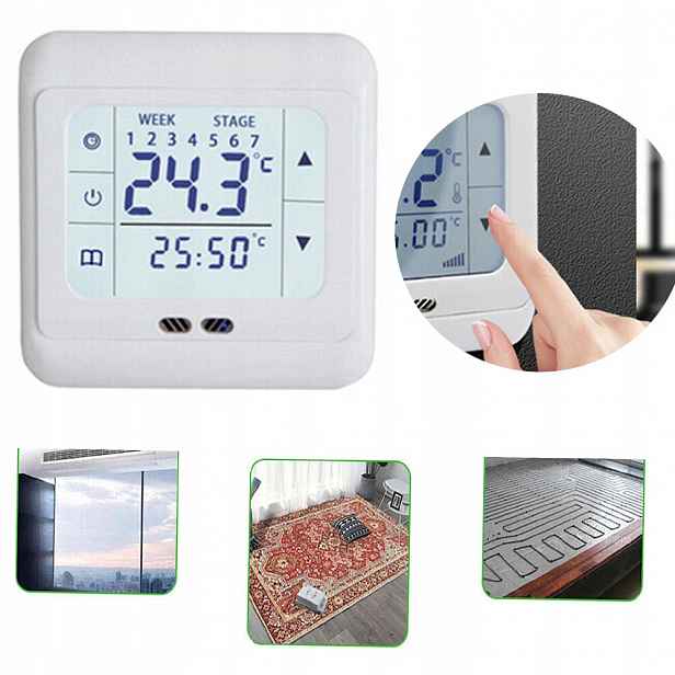 Pokojový Termostat Regulátor Teploty Regulátor 16A Ac 220V
