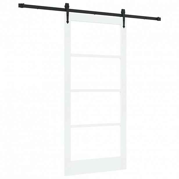 vidaXL Posuvné dveře ORKDAL 93 x 202 cm Masivní borové dřevo a sklo