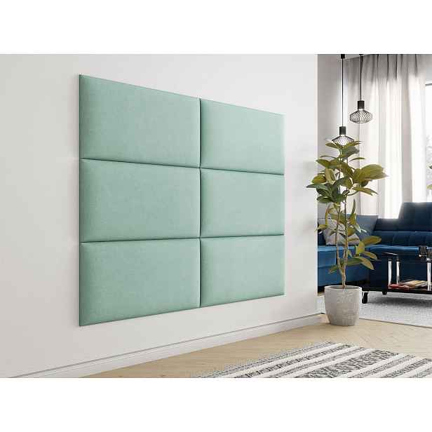 Čalouněný panel na zeď 84x42 PAG - tyrkysový