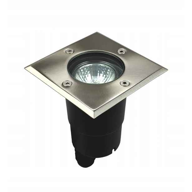 Lampa nájezdová stříbrná čtvercová 11 cm GU10 IP67 Su-ma