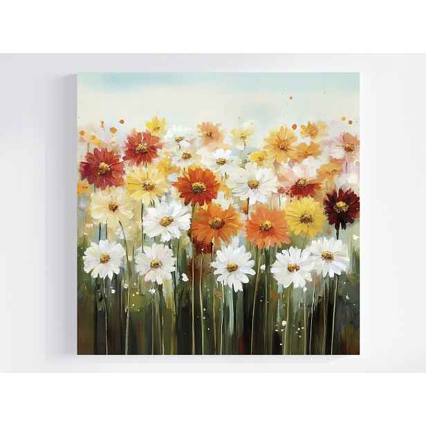 Obraz Na Plátně Canvas Akvarel Příroda Zahrada Jaro Barevné Květiny 50x50