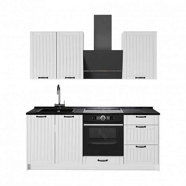 Vicco JEDNOTKOVÁ KUCHYNĚ Fame-Line, Bílý venkovský dům/Bílá, 190 cm bez pracovní desky