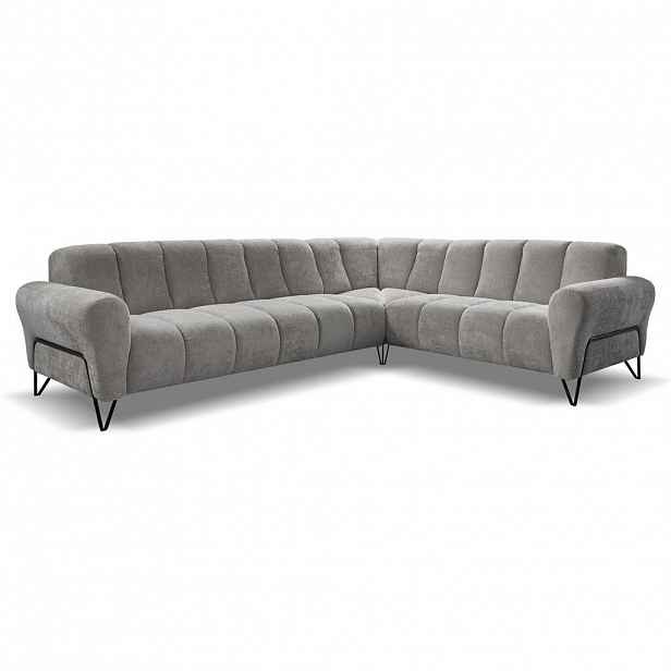Beautysofa ROHOVÁ pohovka Volare bez funkce spaní, světle šedá, levá