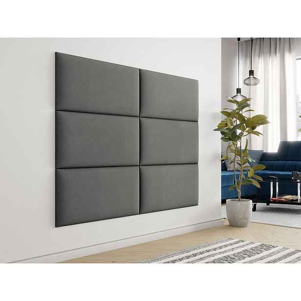 Čalouněný panel na zeď 84x42 PAG - šedý