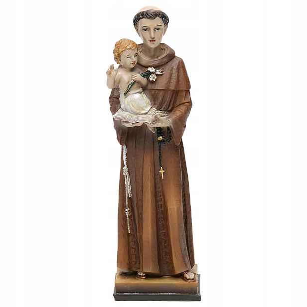 Figurka Svatý Antonín Paduánský Patron Dětí Ztracených Věcí výška 20,0 cm