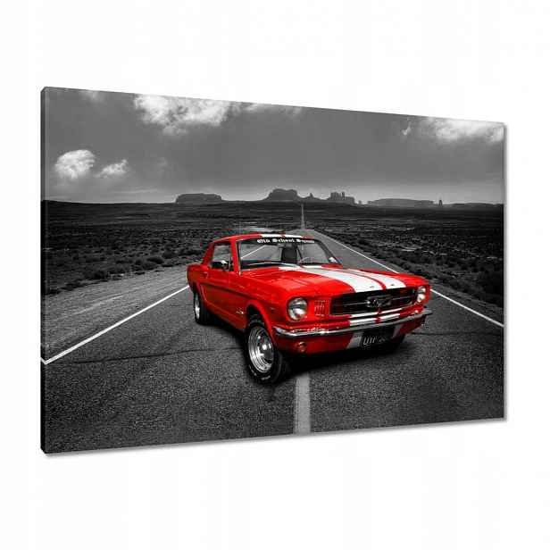 Obrazy 100x70 Červený Ford Mustang Usa