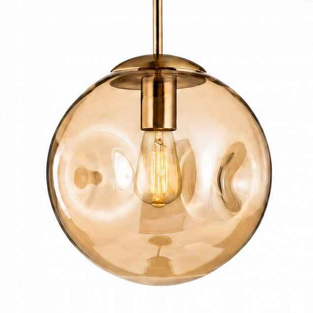Závěsná lampa skleněná koule Lava Amber