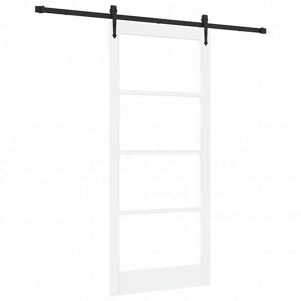 vidaXL Posuvné dveře ORKDAL 93 x 211 cm Masivní borové dřevo a sklo