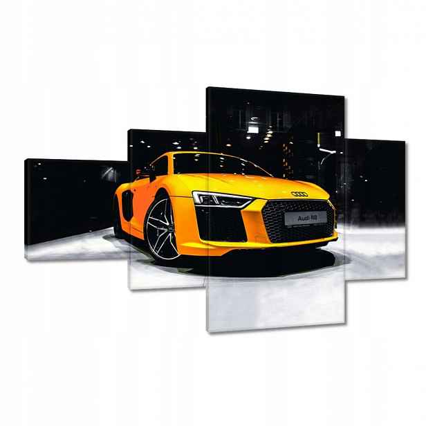 Obrazy 130x80 Žluté Audi Audica R8