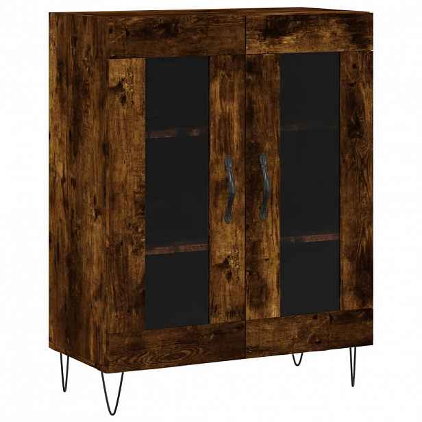 vidaXL Příborník kouřový dub 69,5 x 34 x 90 cm kompozitní dřevo