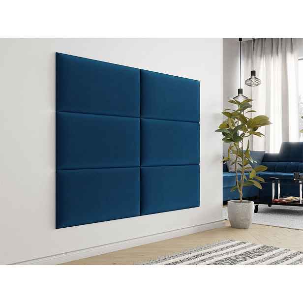 Čalouněný panel na zeď 84x42 PAG - modrý