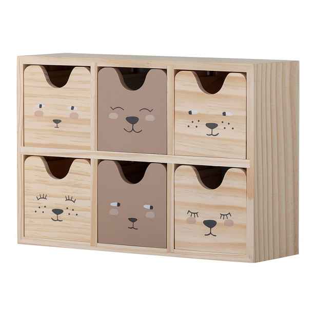 Dřevěný dětský organizér na hračky  v přírodní barvě 27x8x18 cm Calle – Bloomingville Mini